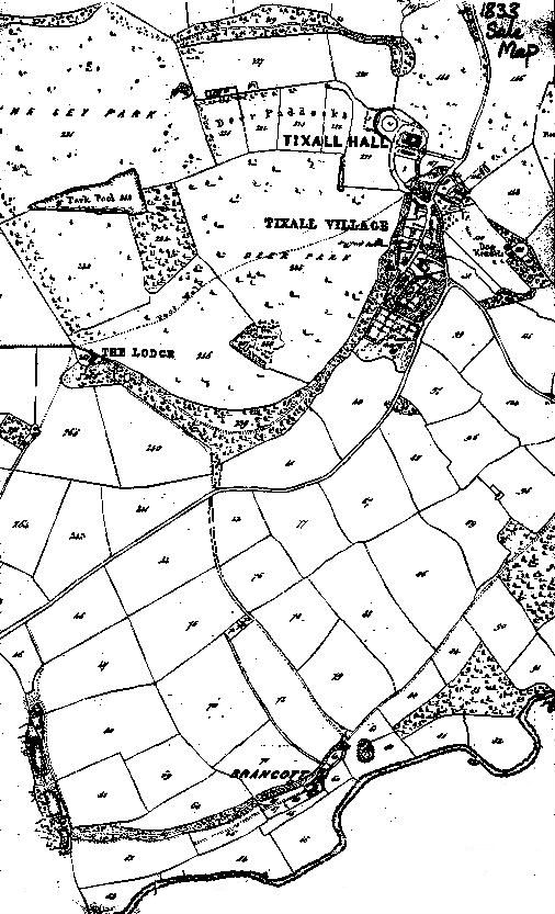 1833 Map of Old Brancote