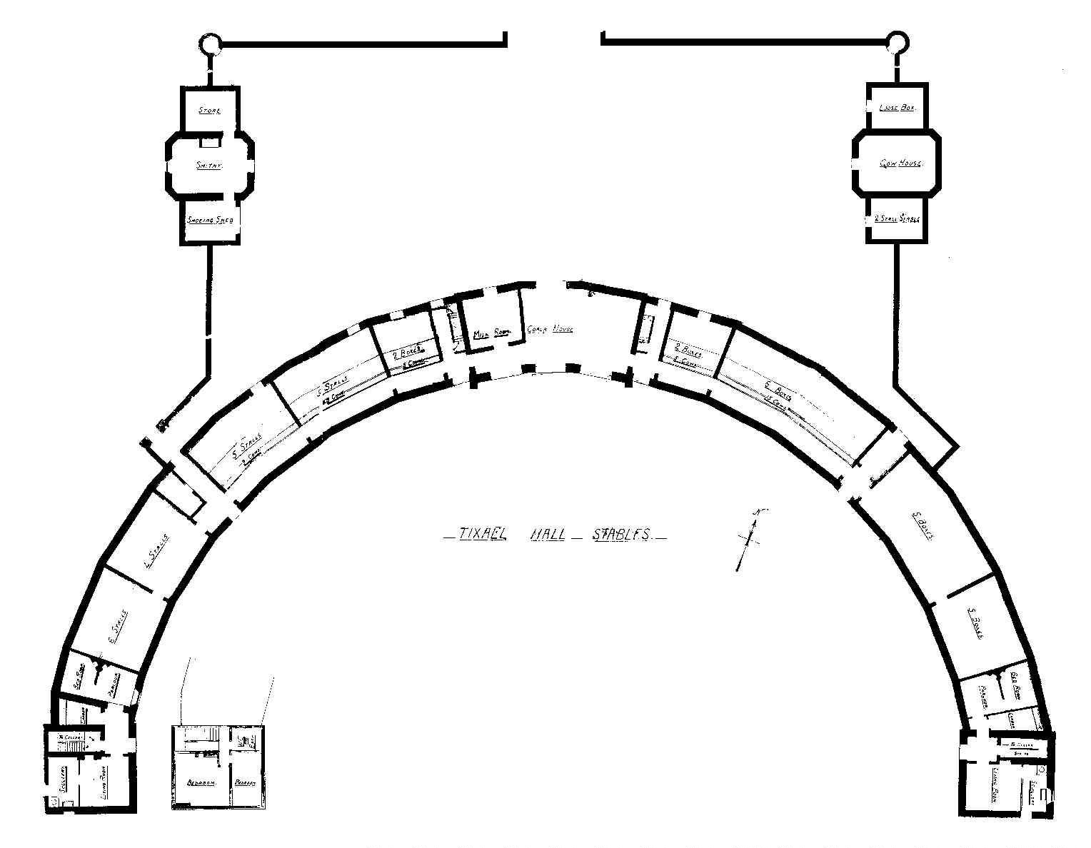 Plan of Tixall Stables