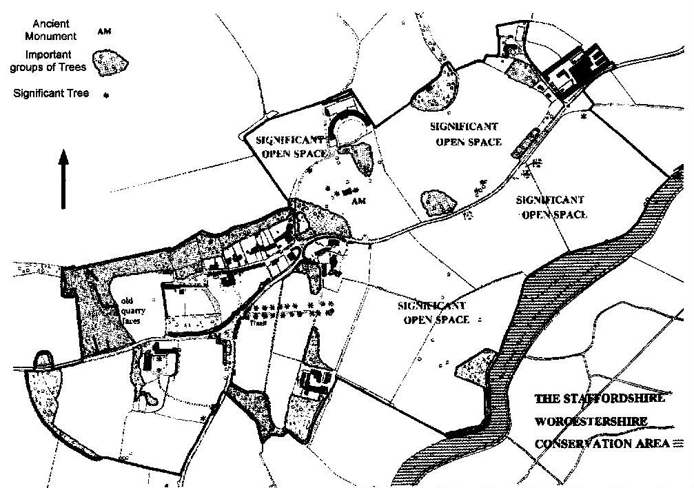 Map of Tixall Conservation Area